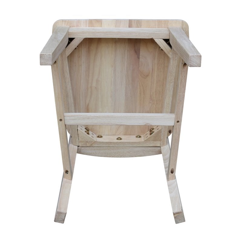 International Concepts Unfinished Slat Back Dining Chair (Set of 2)