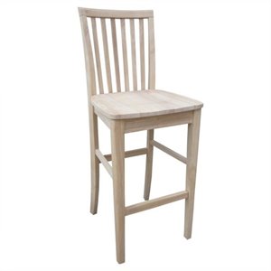 International Concepts 30&quot &quot Mission Stool with Curved Back Legs
