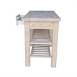 International Concepts Modern Wood Kitchen Island in Natural