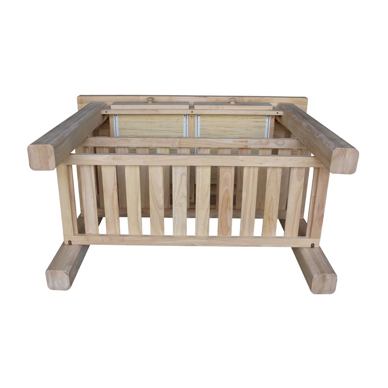 International Concepts Modern Wood Kitchen Island in Natural