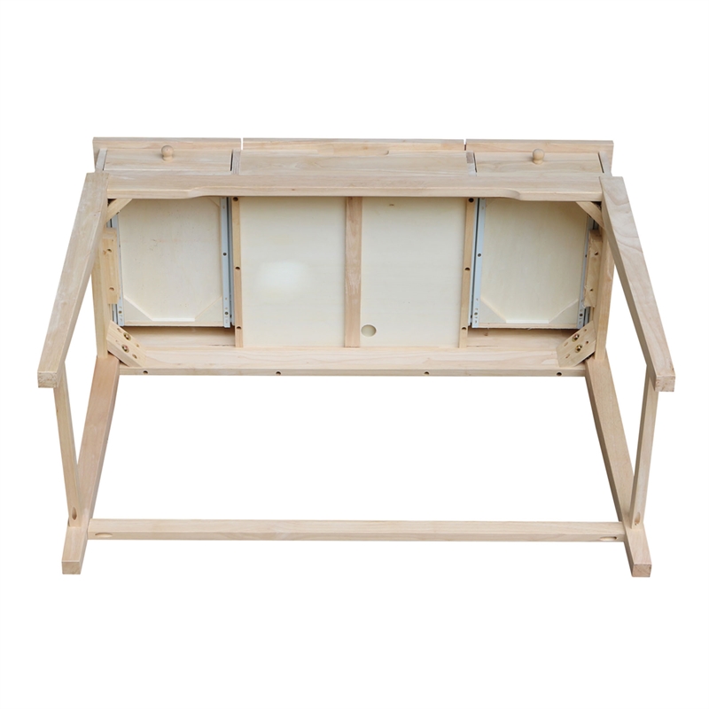 International Concepts Home Accents Unfinished Solid Wood Vanity Table