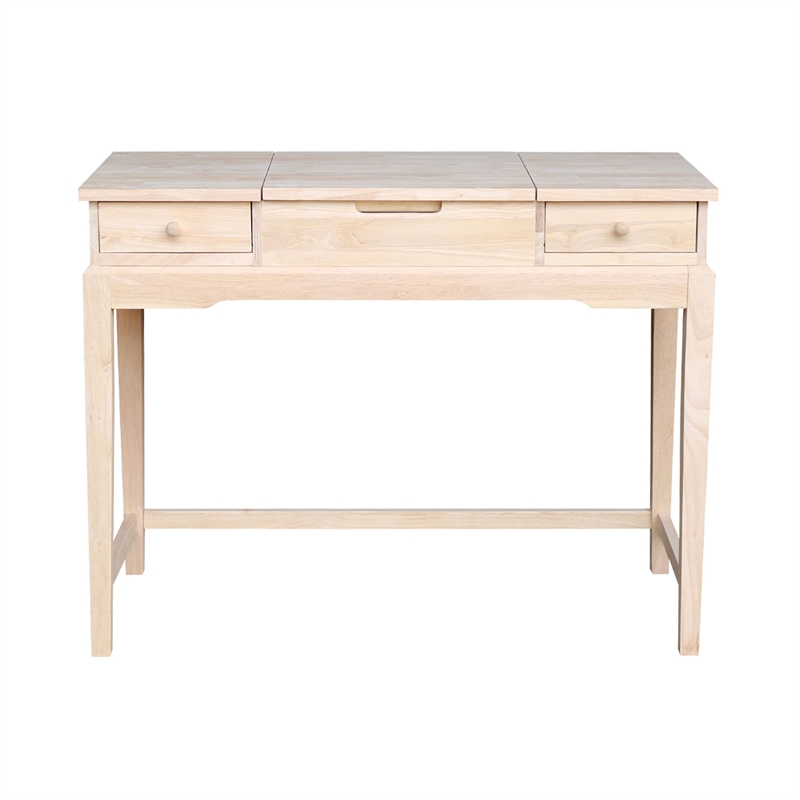 International Concepts Home Accents Unfinished Solid Wood Vanity Table