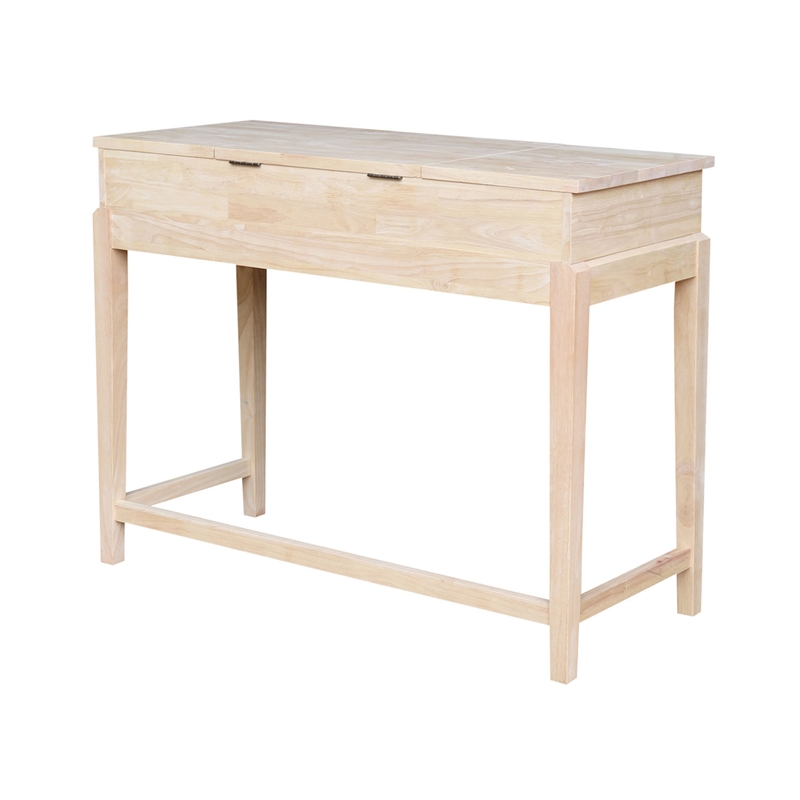 International Concepts Home Accents Unfinished Solid Wood Vanity Table
