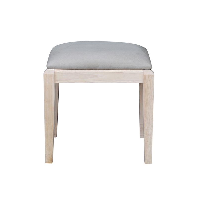 International Concepts Home Accents Unfinished Wood Vanity Table and Bench Set