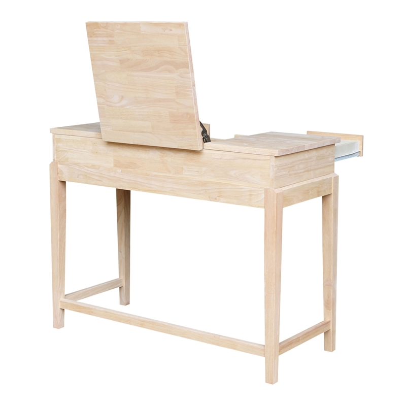 International Concepts Home Accents Unfinished Wood Vanity Table and Bench Set