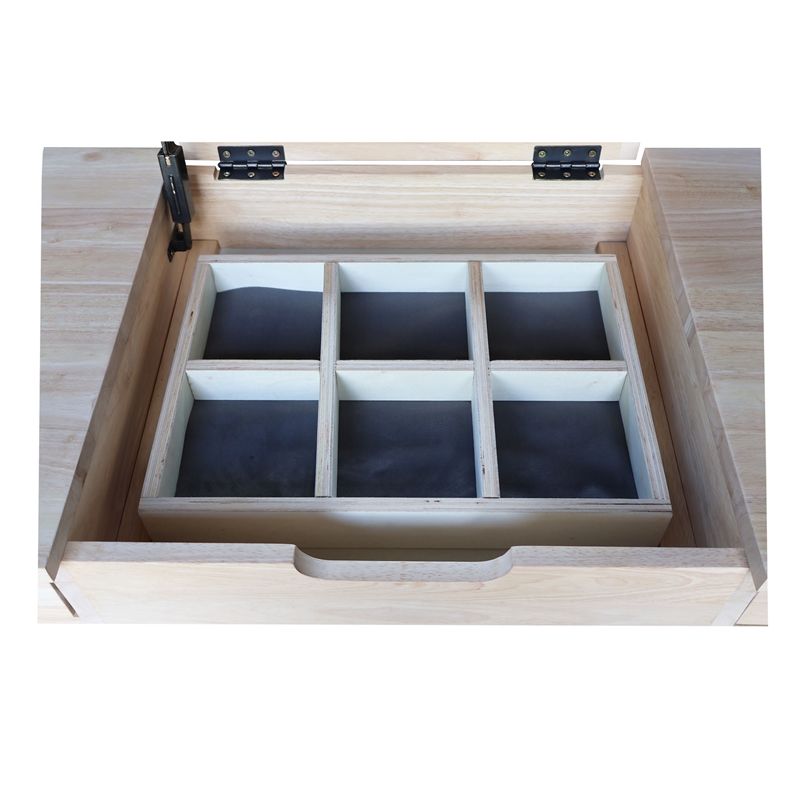 International Concepts Home Accents Unfinished Wood Vanity Table and Bench Set