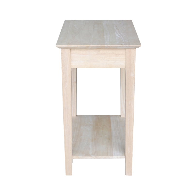 International Concepts Home Accents Unfinished Narrow 1-Drawer End Table