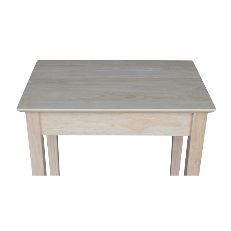 International Concepts Home Accents Unfinished Narrow 1-Drawer End Table