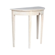 International Concepts Home Accents Unfinished Wood 1-Drawer Half Moon Table