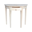 International Concepts Home Accents Unfinished Wood 1-Drawer Half Moon Table