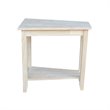 International Concepts Solid Wood Unfinished Keystone Accent Table