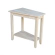 International Concepts Solid Wood Unfinished Keystone Accent Table