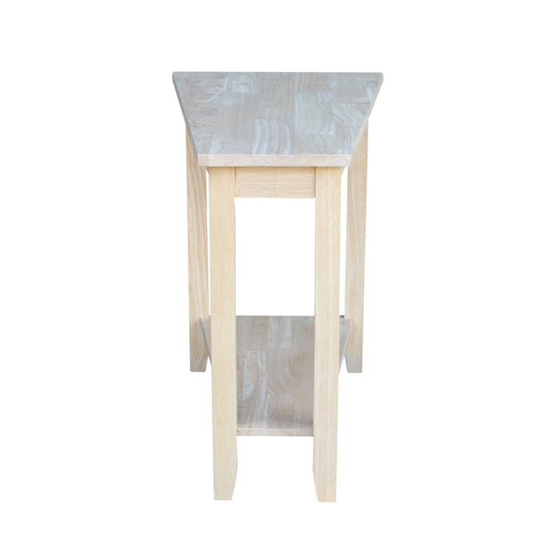International Concepts Solid Wood Unfinished Keystone Accent Table
