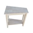 International Concepts Solid Wood Unfinished Keystone Accent Table