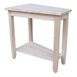 International Concepts Solid Wood Unfinished Keystone Accent Table