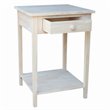 International Concepts Home Accents Unfinished 1-Drawer Hampton Bedside Table