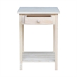 International Concepts Home Accents Unfinished 1-Drawer Hampton Bedside Table