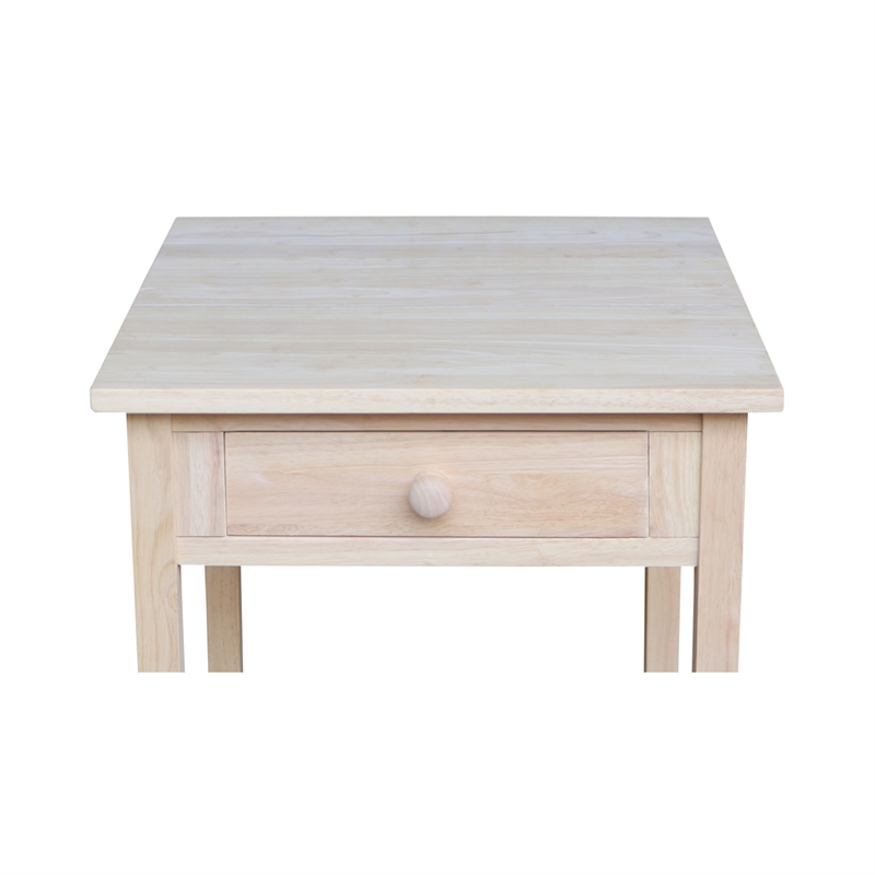International Concepts Home Accents Unfinished 1-Drawer Hampton Bedside Table