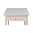International Concepts Home Accents Unfinished 1-Drawer Hampton Bedside Table