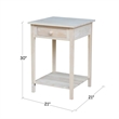 International Concepts Home Accents Unfinished 1-Drawer Hampton Bedside Table
