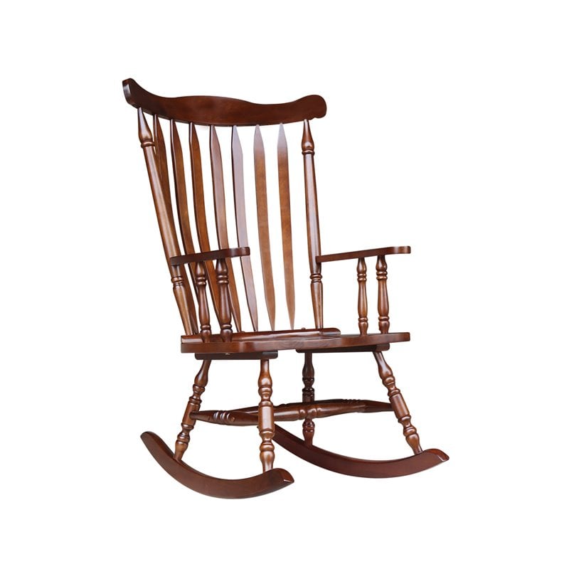 International Concepts Home Accent Solid Wood Rocker in Espresso