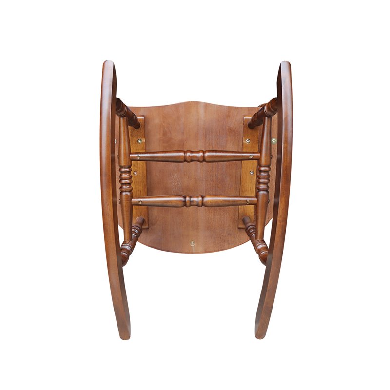 International Concepts Home Accent Solid Wood Rocker in Espresso