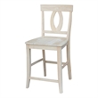 International Concepts Solid Wood Verona Counter Height Stool in Unfinished