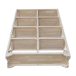 International Concepts Unfinished 4-Tier 'X' Sided Double Shelf Unit
