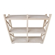International Concepts Unfinished 4-Tier 'X' Sided Double Shelf Unit