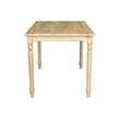 International Concepts Solid Wood Casual Dining Table in Natural Brown Finish