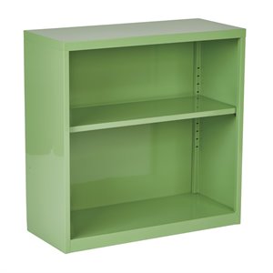 2 Shelf Metal Green Bookcase by OSP Home Furnishings