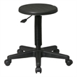 Self-Skinned Black Faux Leather Intermediate Stool