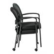 Titanium Finish Black Fabric Visitors Chair with Arms and ProGrid Back