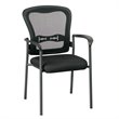 Titanium Finish Black Fabric Visitors Chair with Arms and ProGrid Back