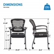 Pro-Line II Titanium Black Visitors Guest Chair in Black Fabric