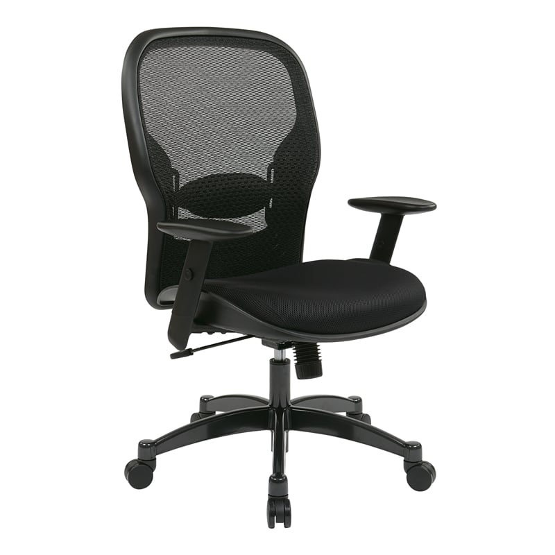 Office Star SPACE Collection Matrex Back Office Chair in Black Fabric