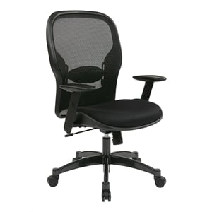 Office Star SPACE Collection Matrex Back Office Chair in Black Fabric