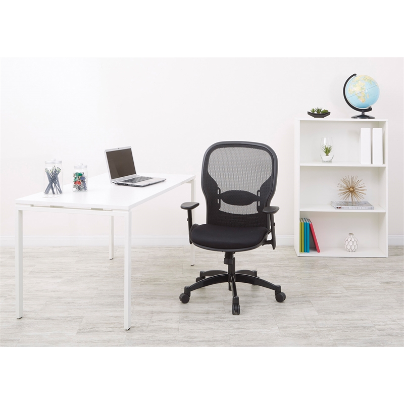 Office Star SPACE Collection Matrex Back Office Chair in Black Fabric