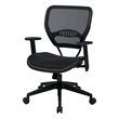 Office Star Air Grid Deluxe Task Office Chair in Black Fabric