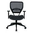 Office Star Air Grid Deluxe Task Office Chair in Black Fabric