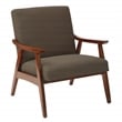 Davis Chair in Klein Otter Brown Fabric with medium Espresso frame