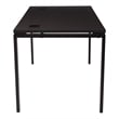 60 Inch Writing Desk with Black Laminate Top and Black Finish Metal Legs
