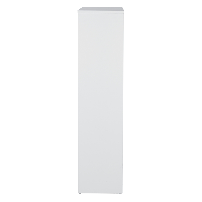 OSP Home Furnishings Prado 48 inch 3 Shelf White Bookcase Engineered Wood