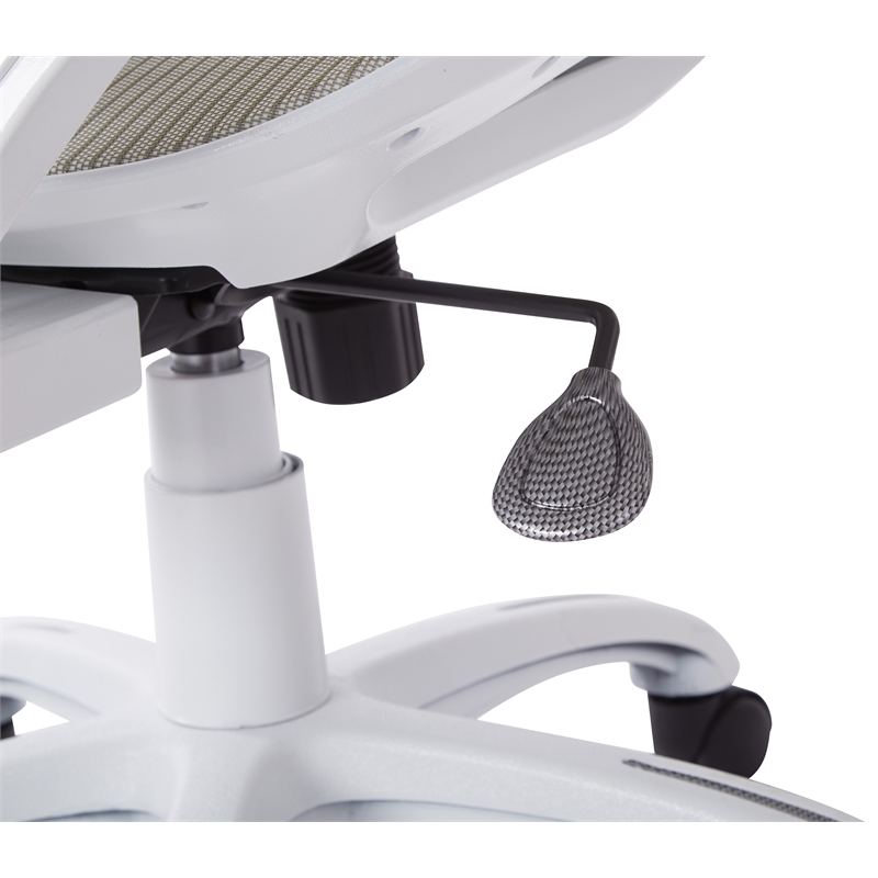 Riley Office Chair with White Mesh Fabric Seat and Back