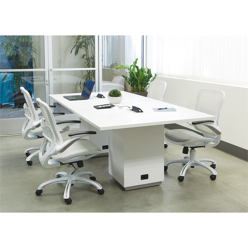 Riley Office Chair with White Mesh Fabric Seat and Back