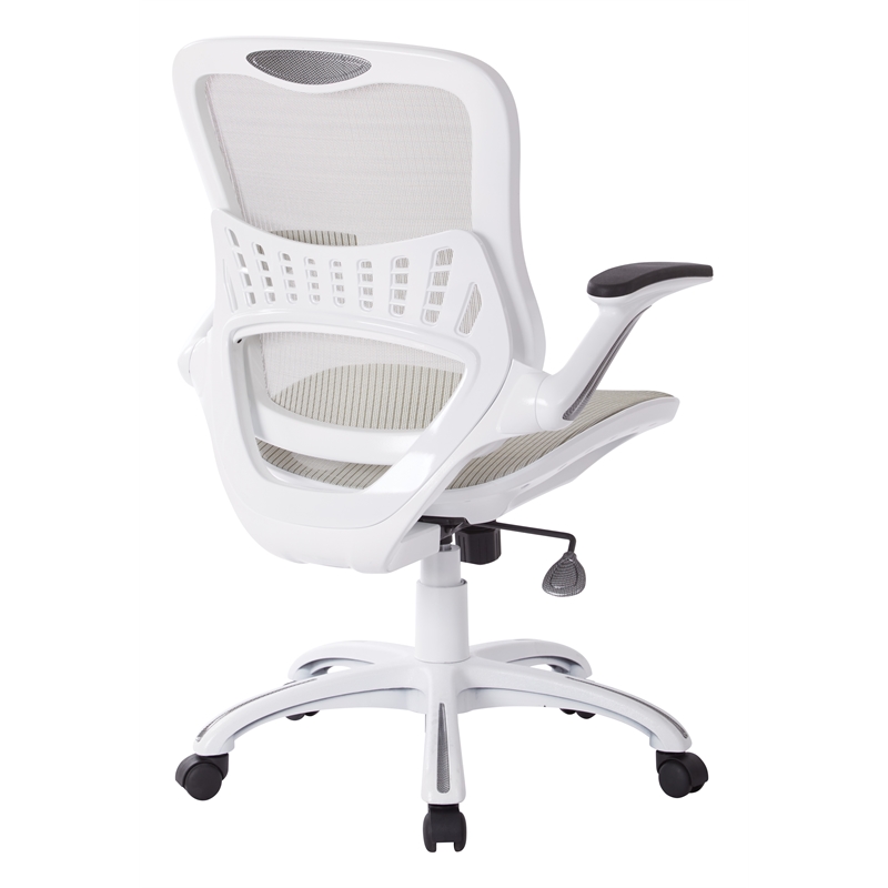 Riley Office Chair with White Mesh Fabric Seat and Back
