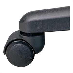 Office Star Work Smart Soft Black Plastic Wheel Replacement Caster Set of 5