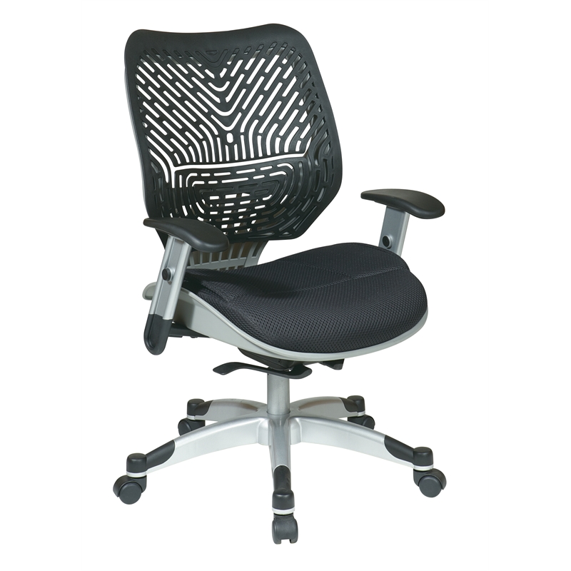 Unique Self Adjusting Raven Black Fabric SpaceFlex Managers Chair