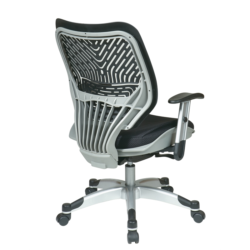 Unique Self Adjusting Raven Black Fabric SpaceFlex Managers Chair