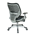 Unique Self Adjusting Raven Black Fabric SpaceFlex Managers Chair